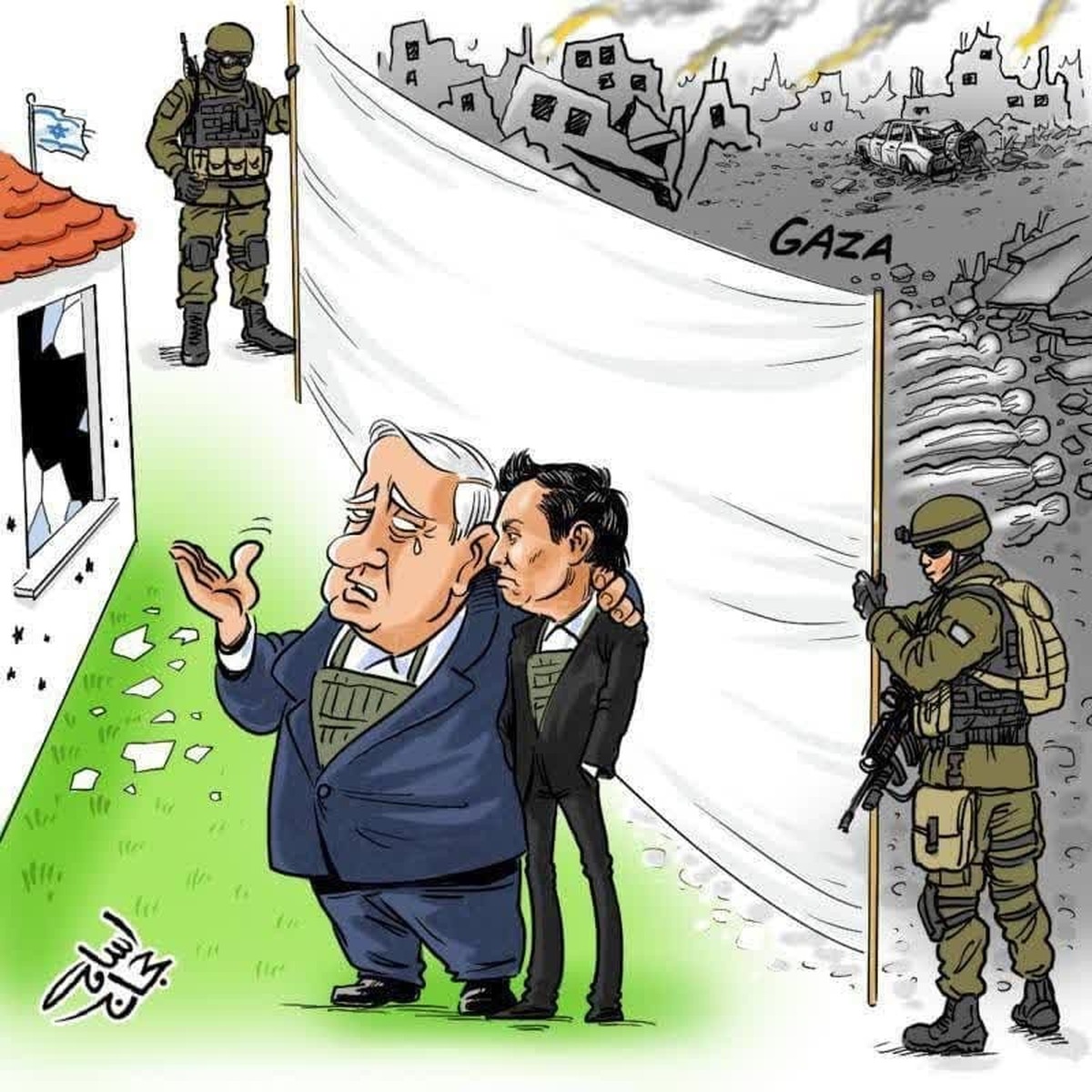 کاریکاتور/ سفر ماسک به فلسطین اشغالی