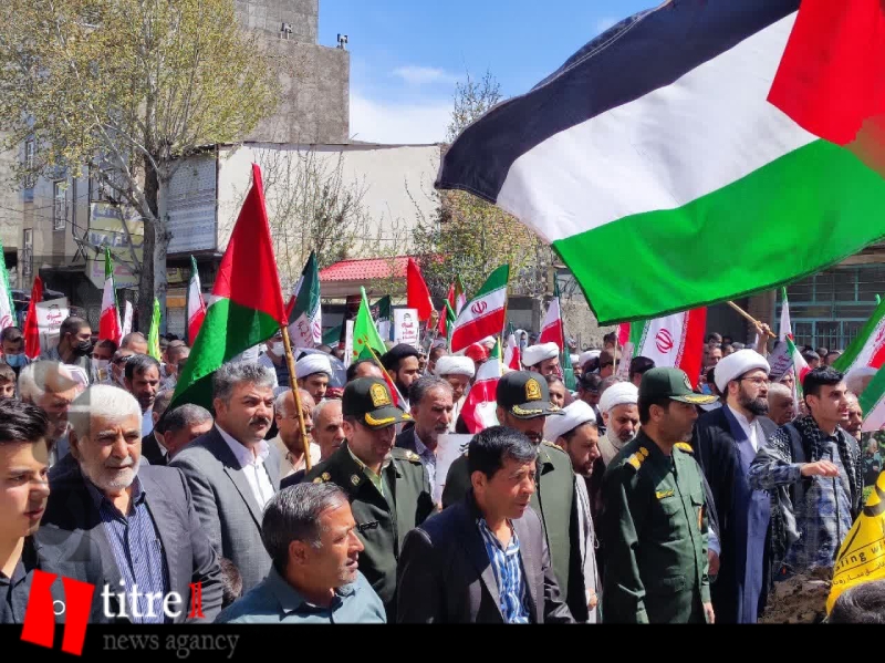 البرز یک‌پارچه در حمایت از مردم فلسطین خروشید