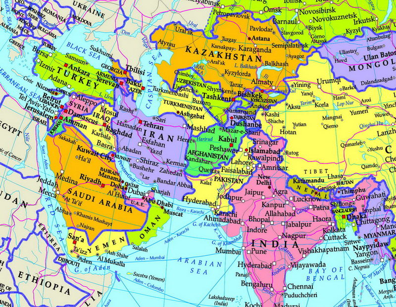 نام خلیج فارس در اطلس جغرافیای 